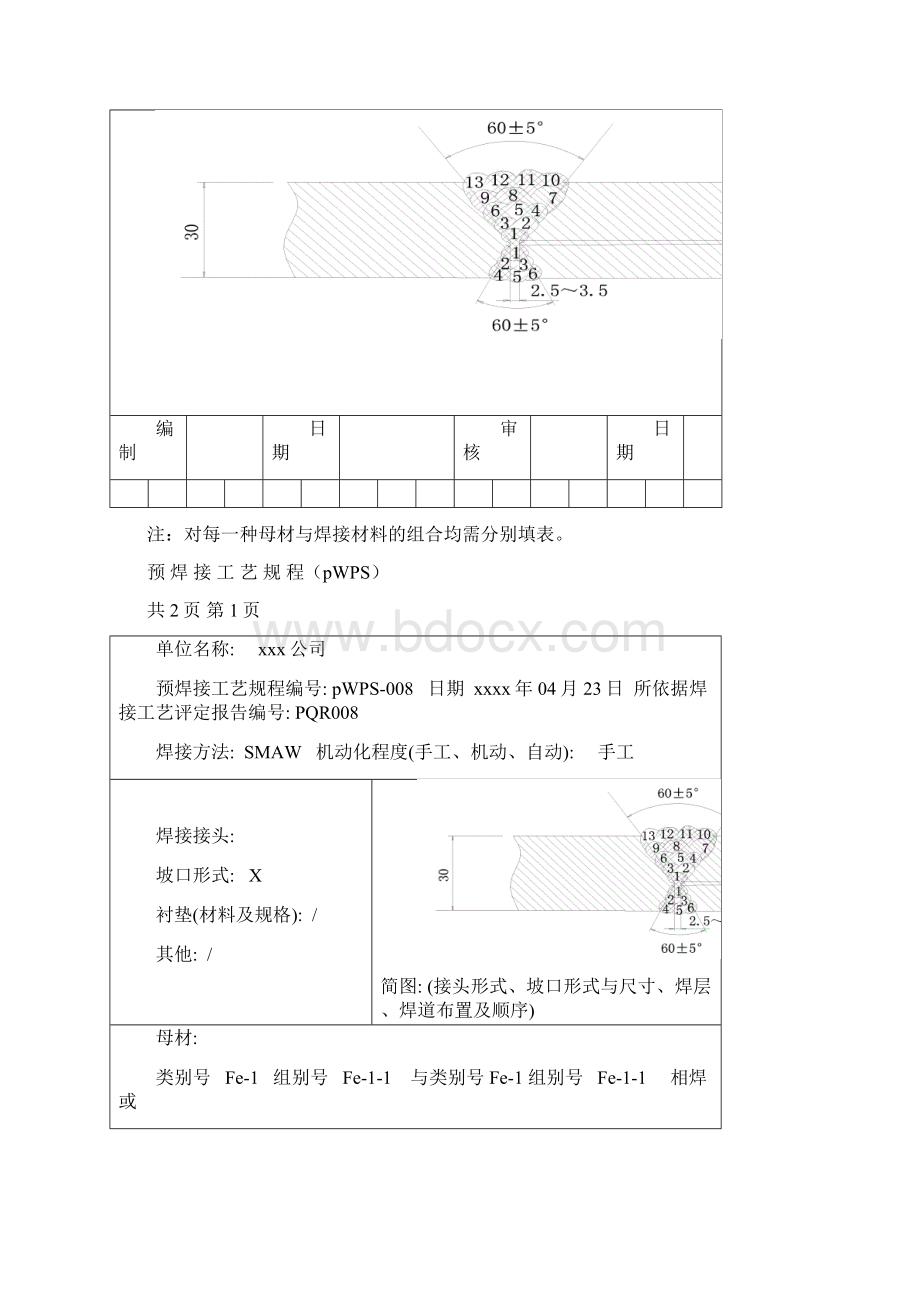 Q235B 30mm板状对接焊条电弧焊 焊接工艺评定16页Word格式文档下载.docx_第3页