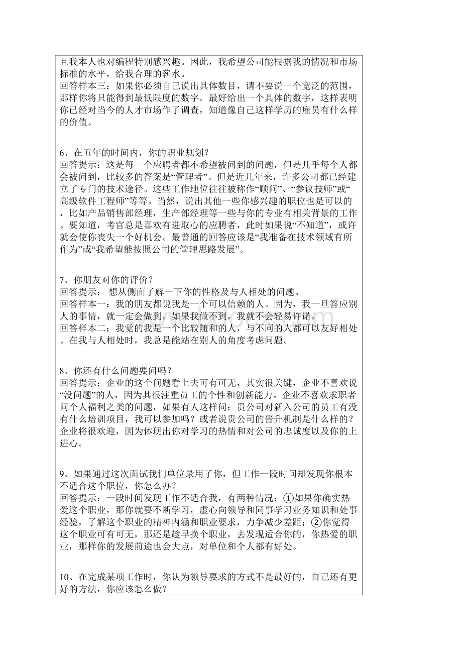 65种应聘技巧回答感受Word文档格式.docx_第3页