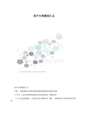 高中生物题型汇总Word格式.docx