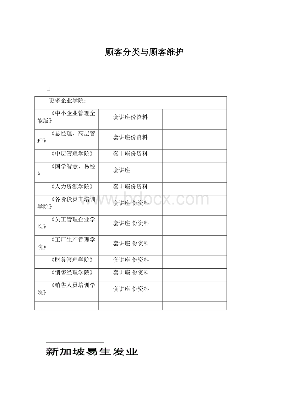 顾客分类与顾客维护文档格式.docx