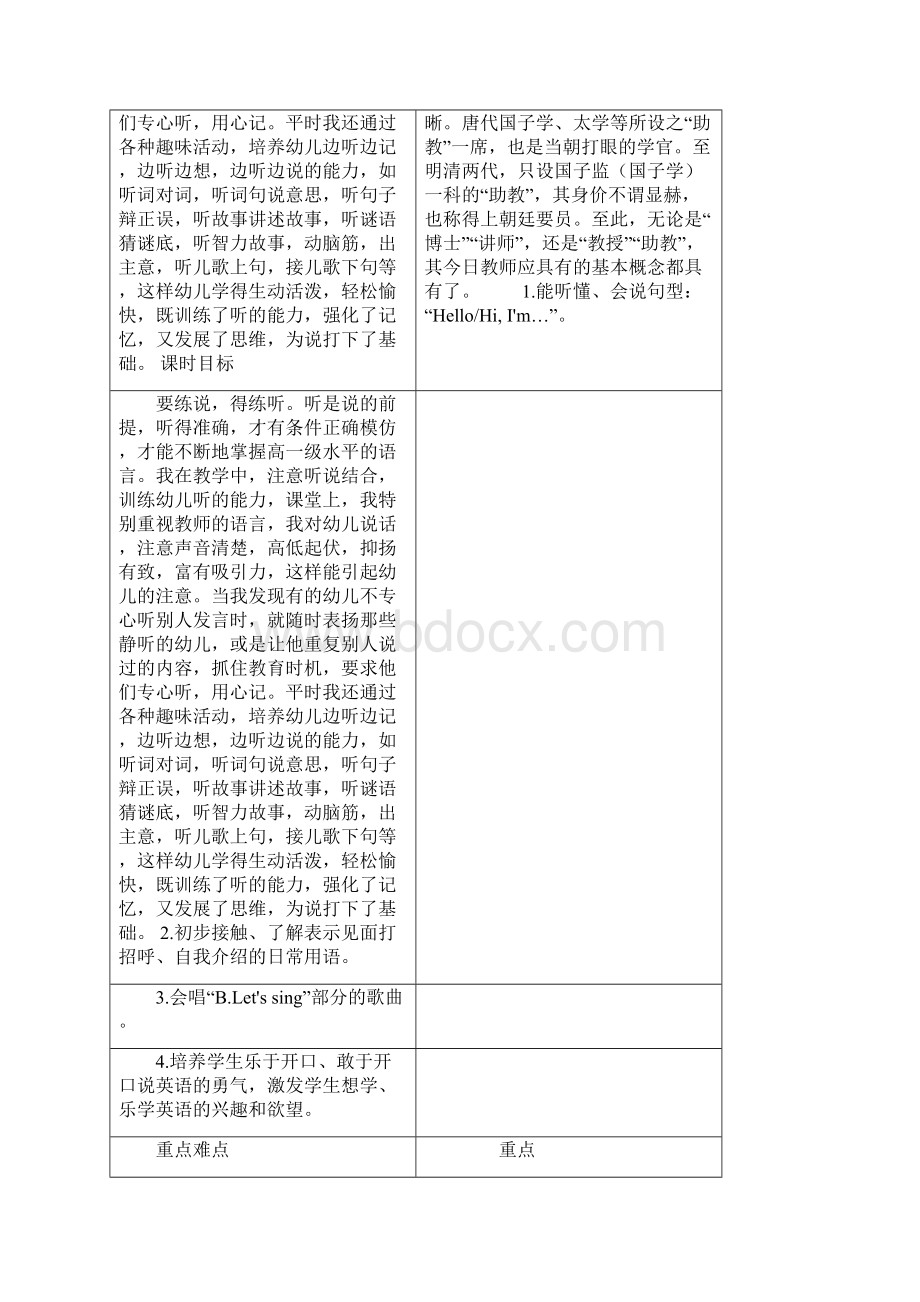 三年级上册英语教案Unit 1 Hello 全单元6个课时人教PEP最新教育文档Word格式.docx_第2页