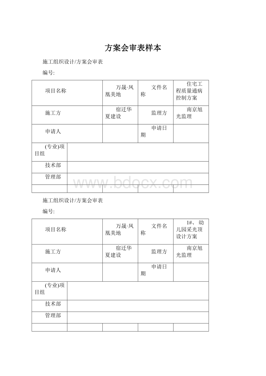 方案会审表样本文档格式.docx