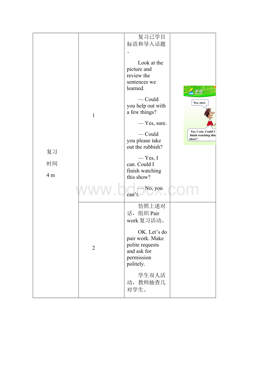 八年级英语下册 Unit 3 Could you please clean your room第2课时教学设计 新版人教新目标版.docx_第2页