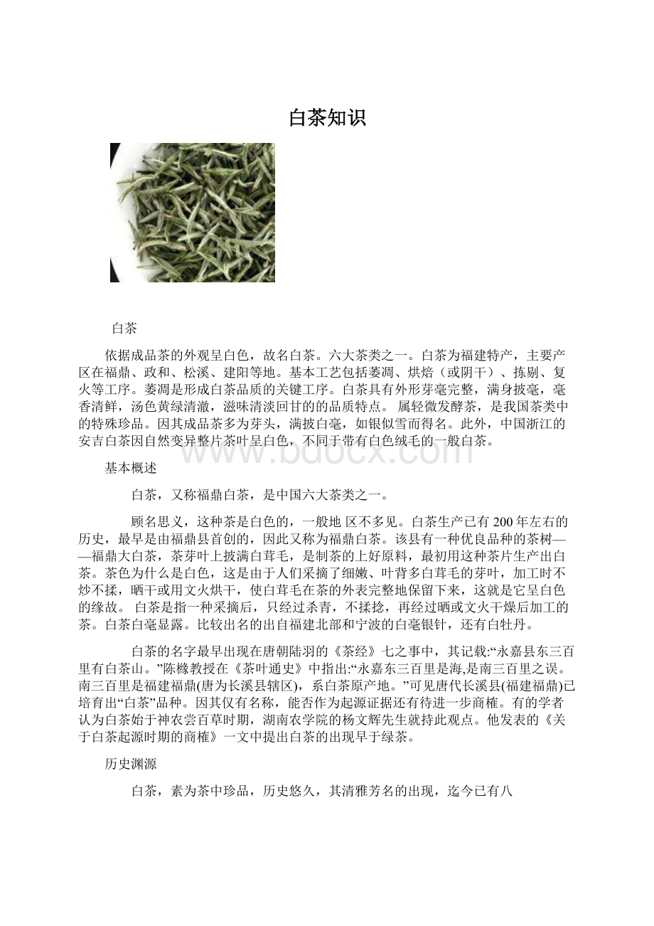 白茶知识Word格式文档下载.docx