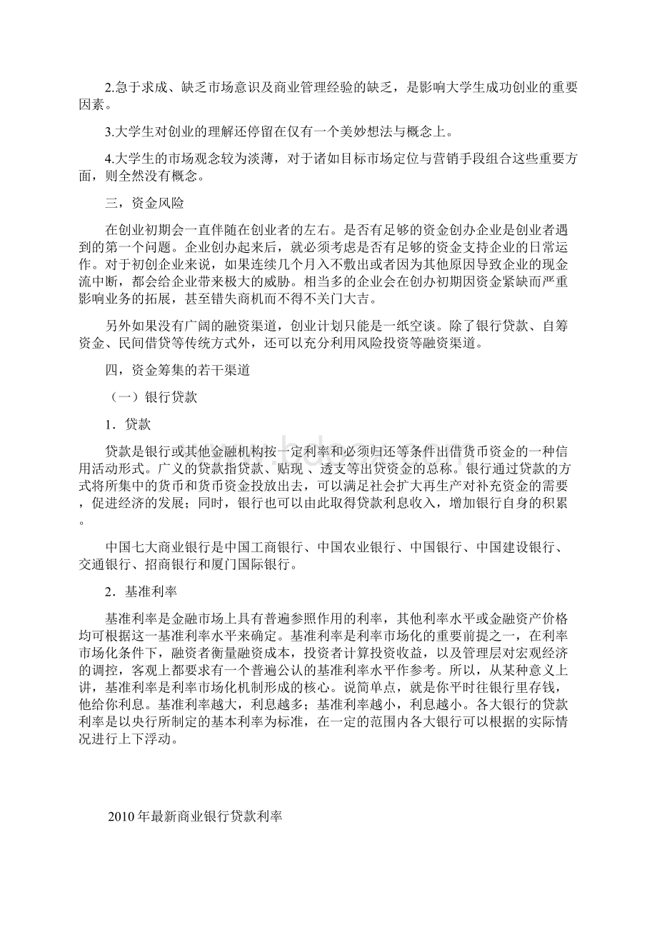 大学生自主创业的资金筹集方法Word文档下载推荐.docx_第3页