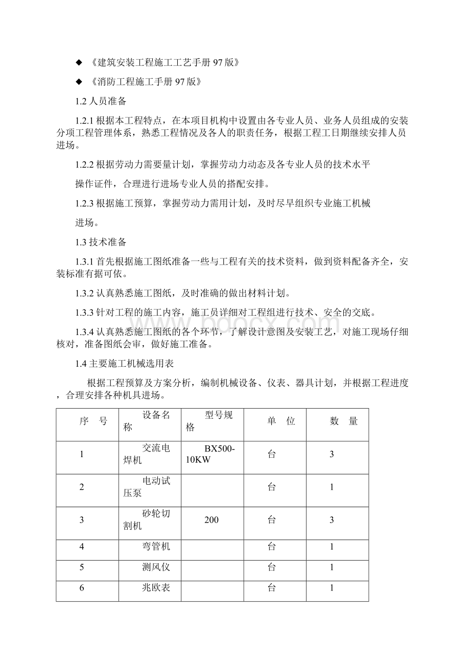 地下室消防与通风工程施工方案消防排烟通风工程.docx_第3页