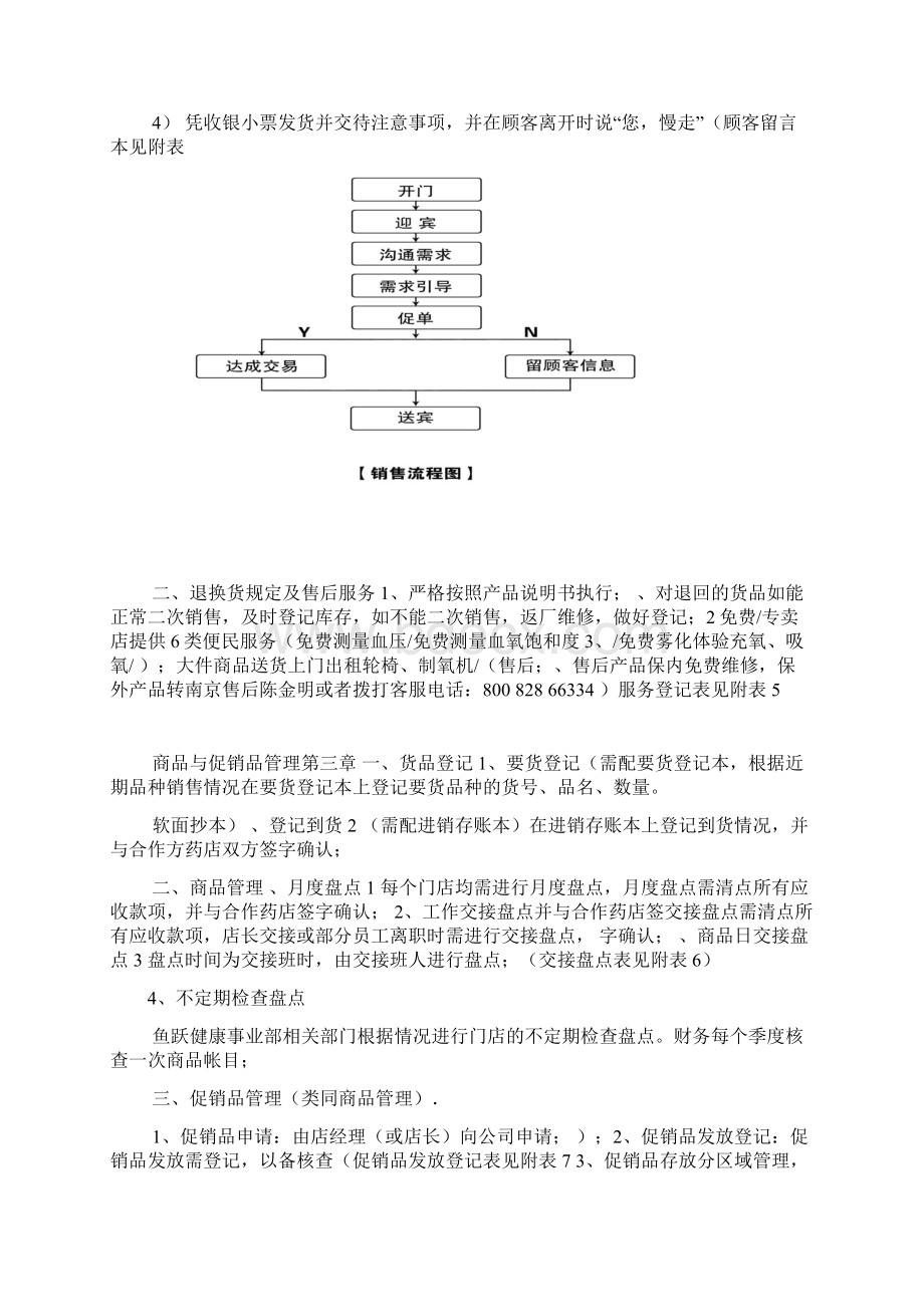 鱼跃医疗专卖店运营管理制度Word文档格式.docx_第3页