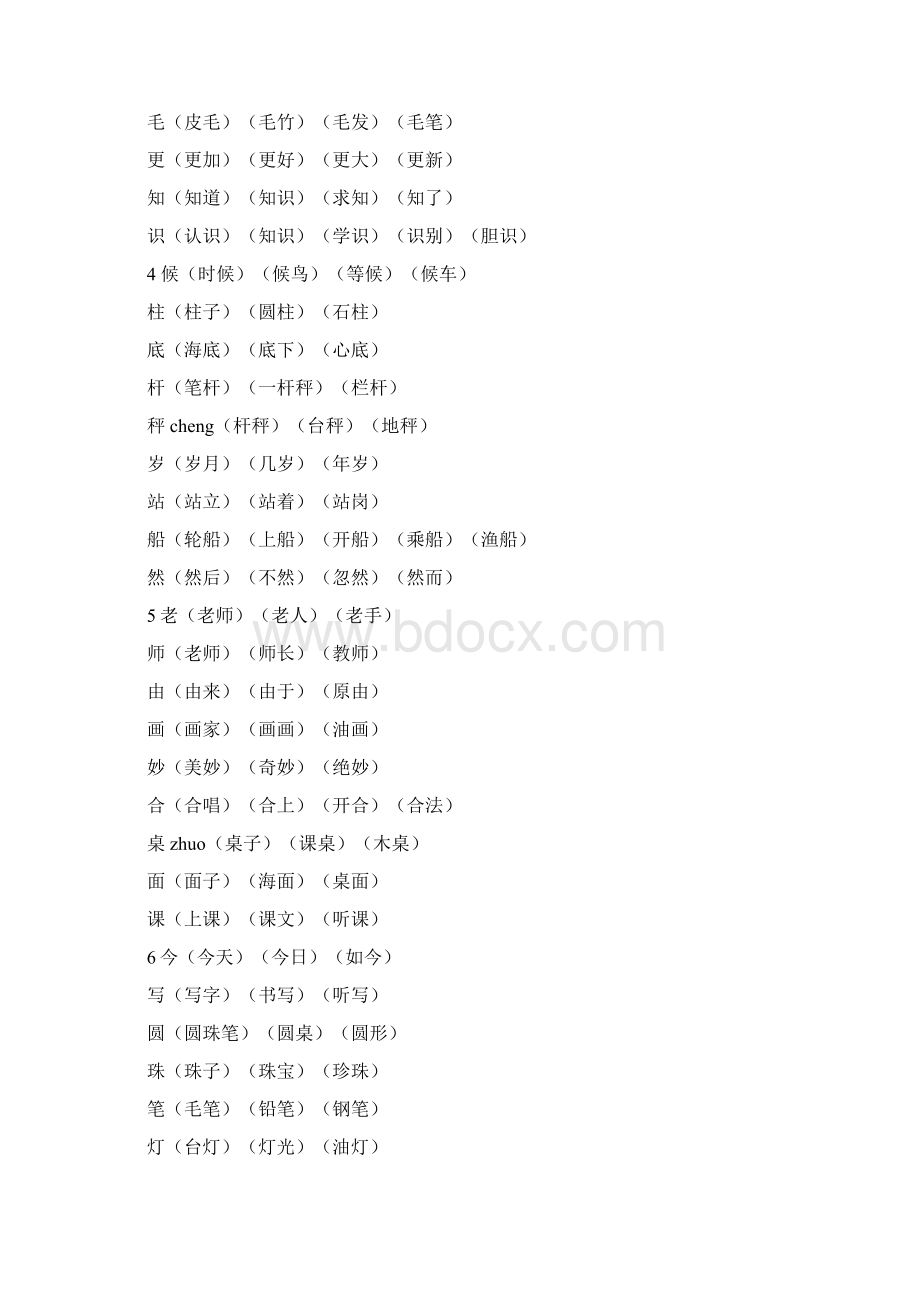 部编版二年级上册生字表组词.docx_第2页