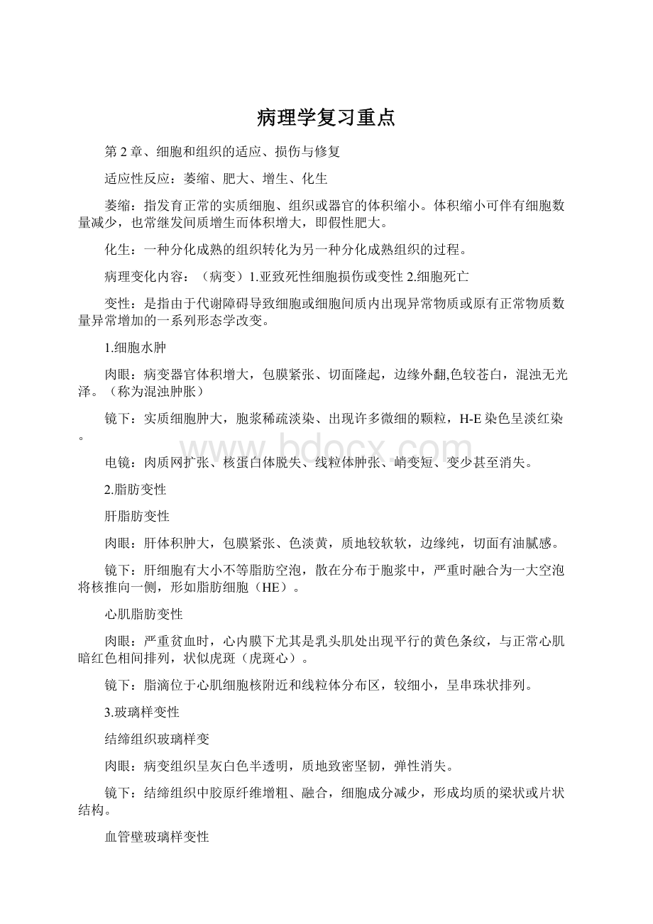 病理学复习重点.docx