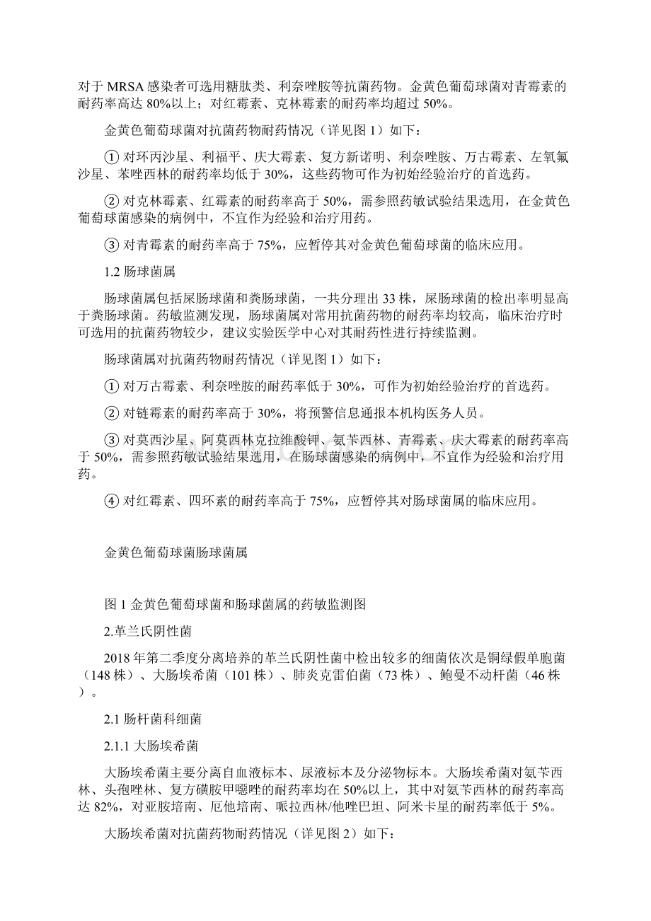 第二季度细菌耐药检测分析及对策报告8221Word下载.docx_第3页