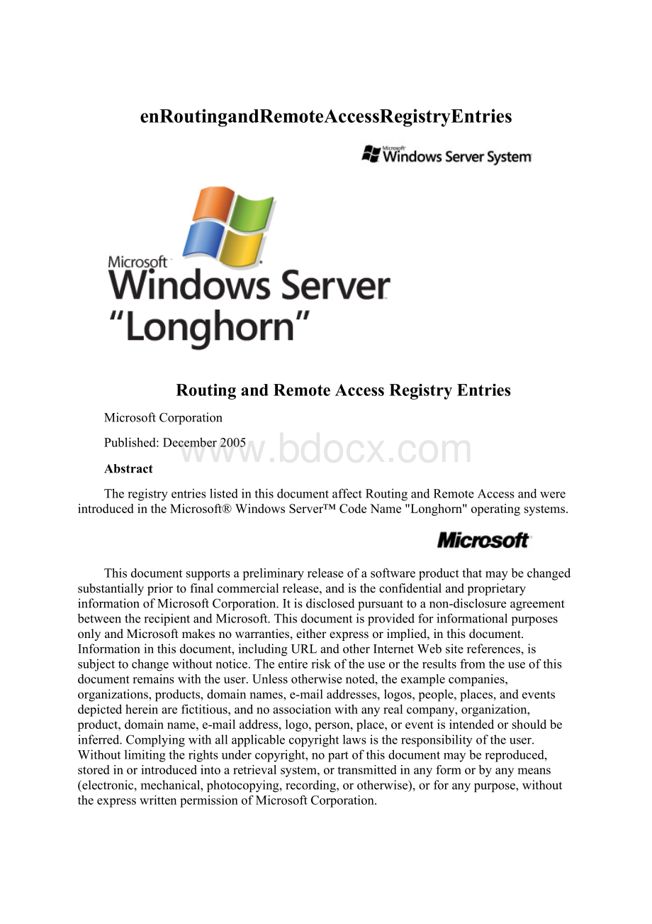 enRoutingandRemoteAccessRegistryEntriesWord文档格式.docx_第1页