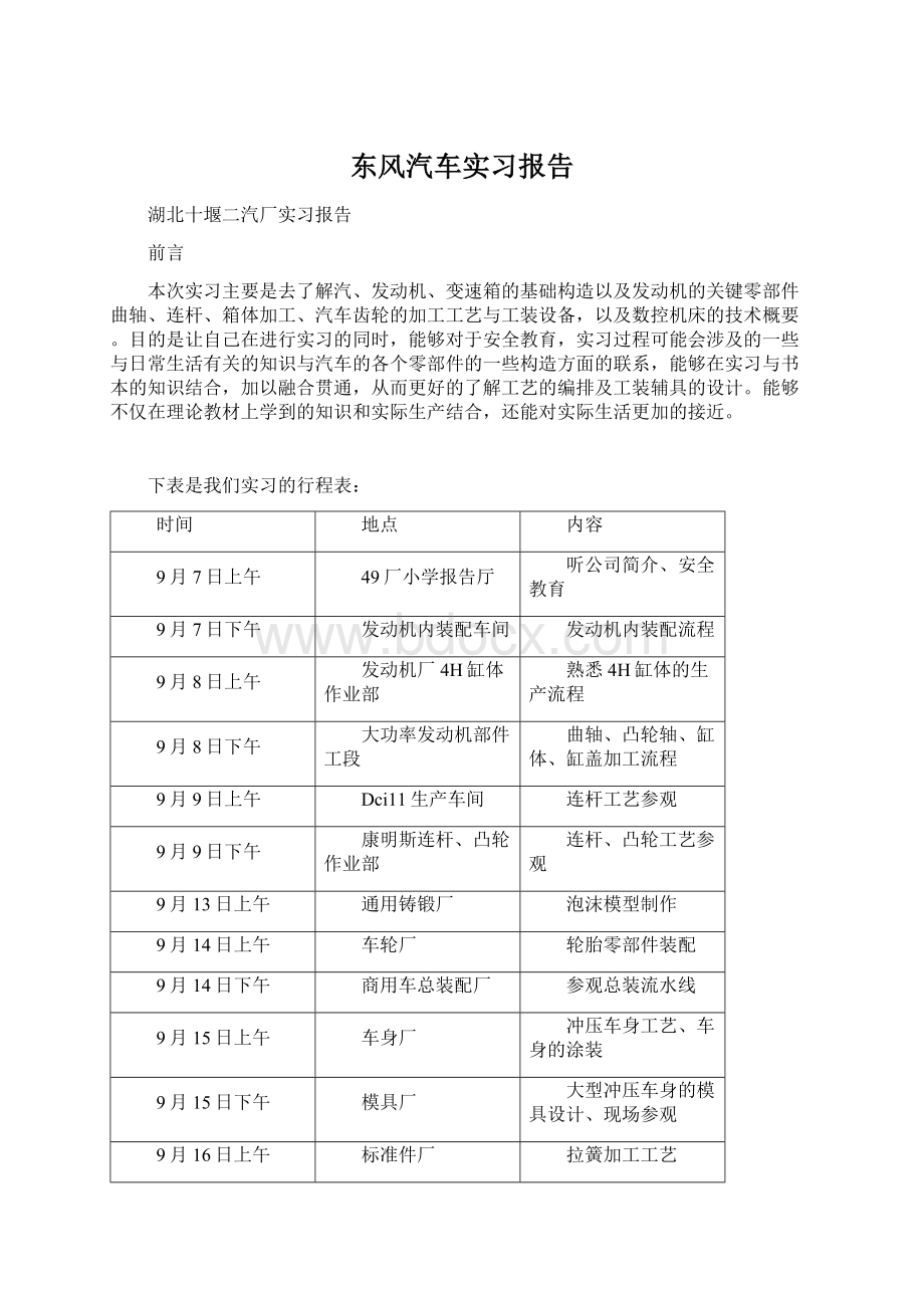 东风汽车实习报告.docx_第1页