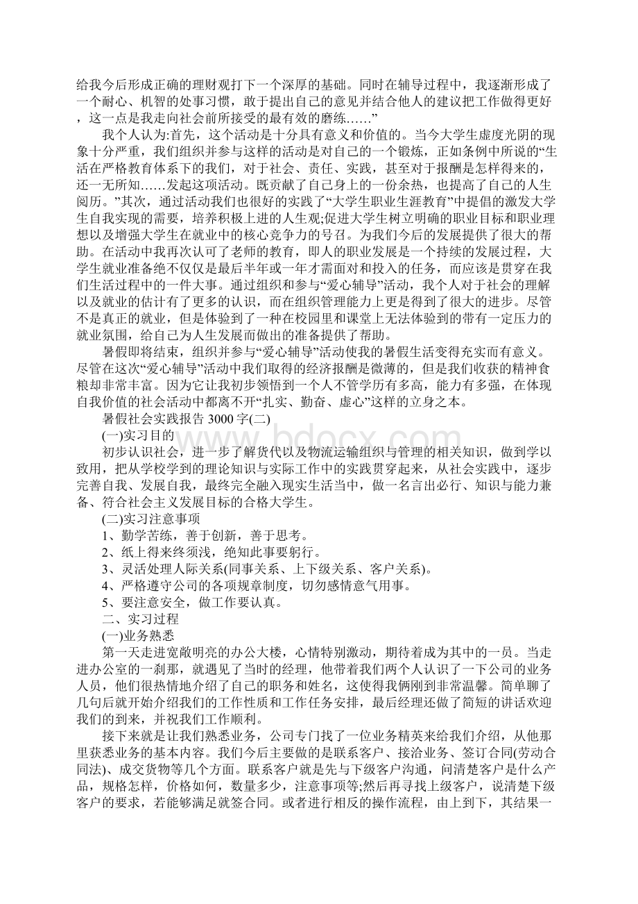 暑假社会实践报告3000字Word文档格式.docx_第2页