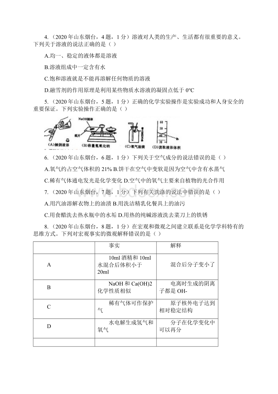 山东省烟台市中考化学真题试题.docx_第2页