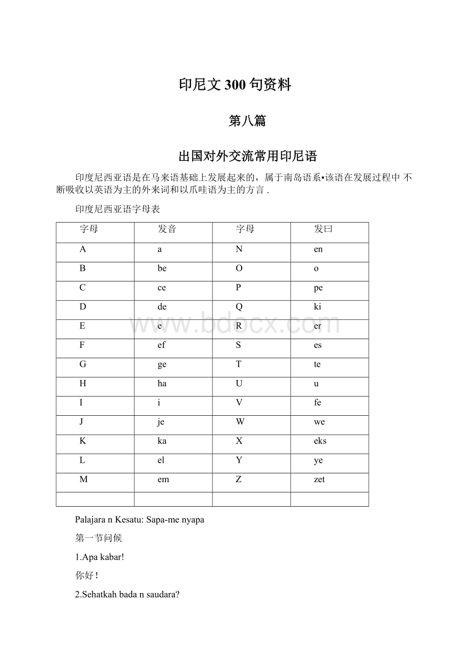 印尼文300句资料.docx