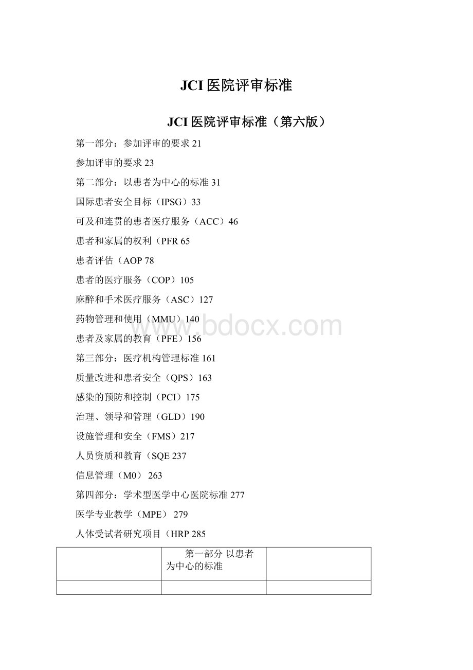 JCI医院评审标准.docx