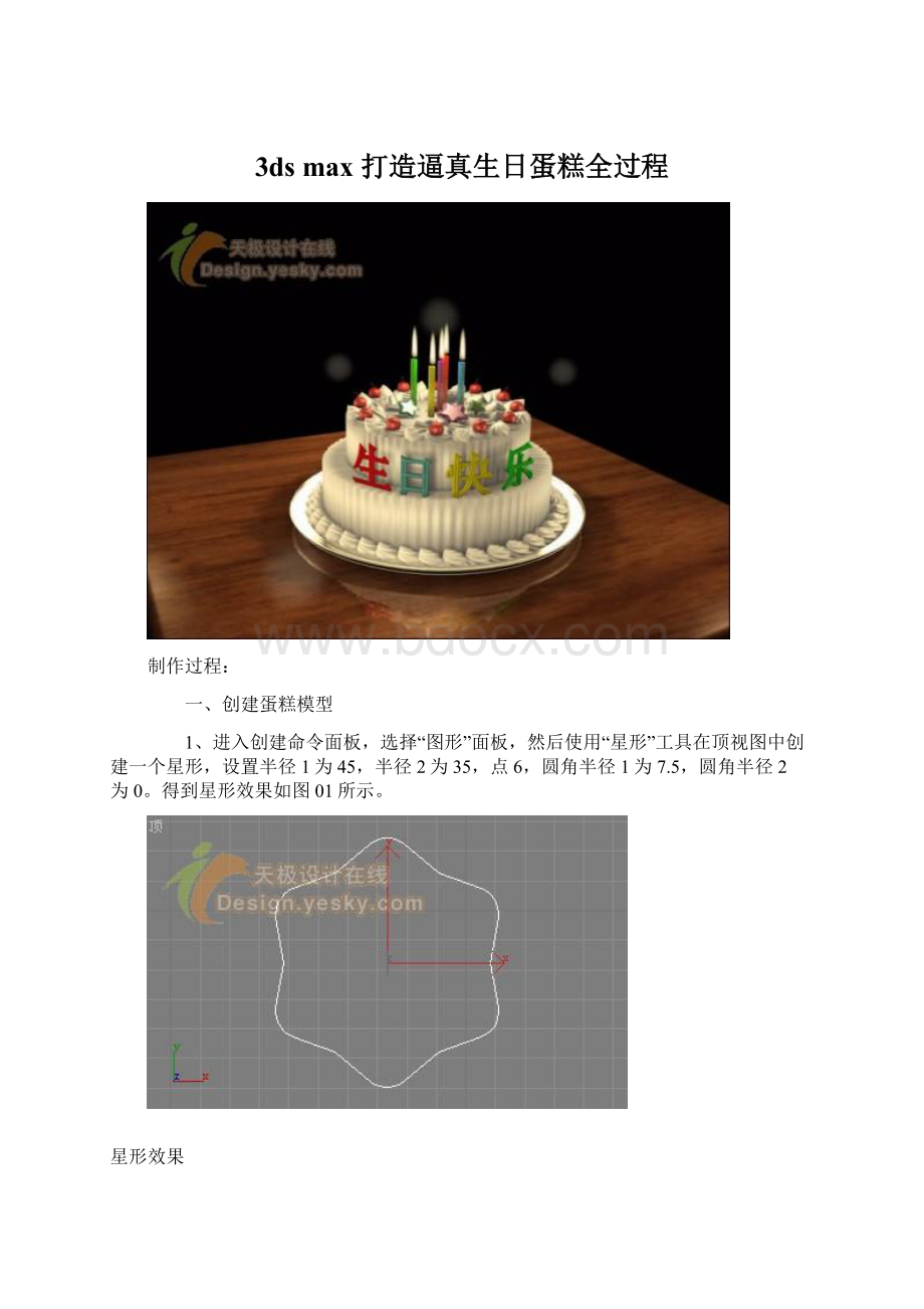 3ds max 打造逼真生日蛋糕全过程文档格式.docx_第1页