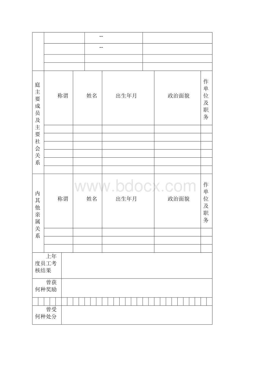 银行职员履历表简历表Word格式.docx_第3页