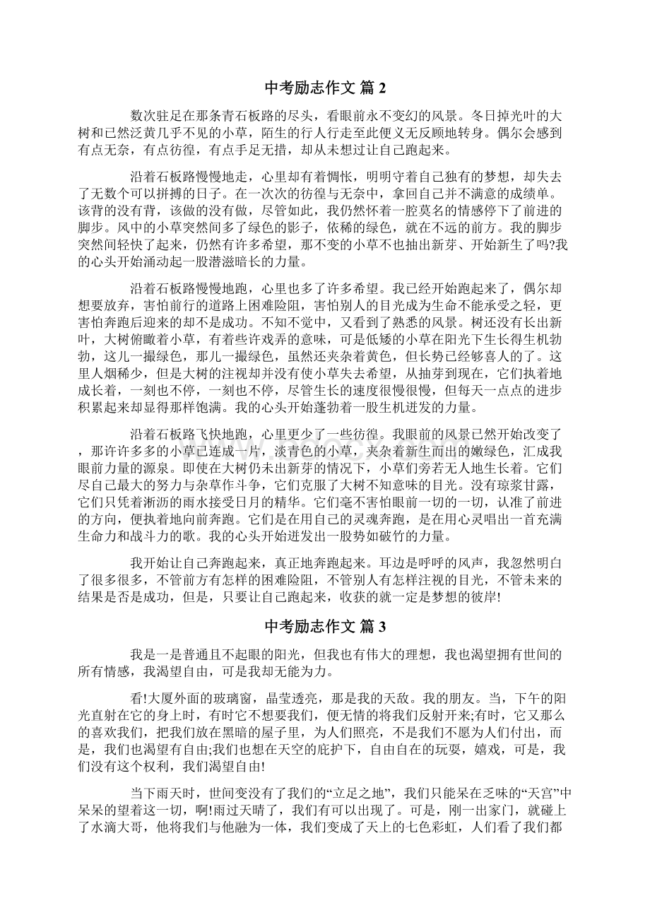 中考励志作文集锦9篇Word文档格式.docx_第2页