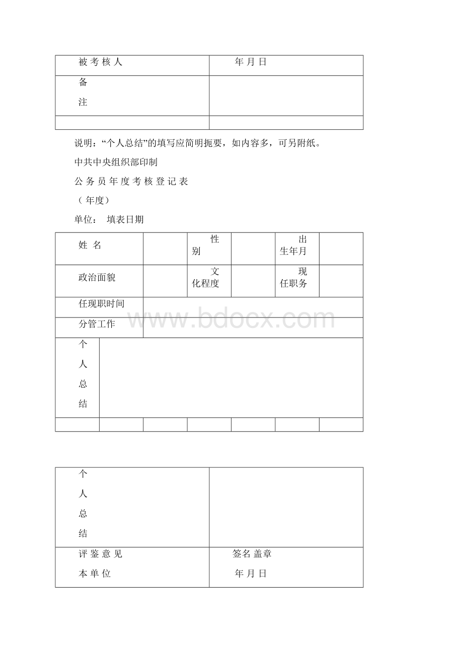 单位年度考核登记表.docx_第2页