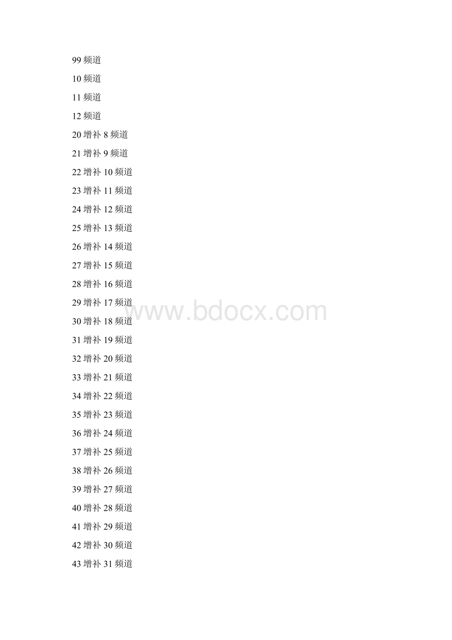 电视模拟信号频道频率表.docx_第2页