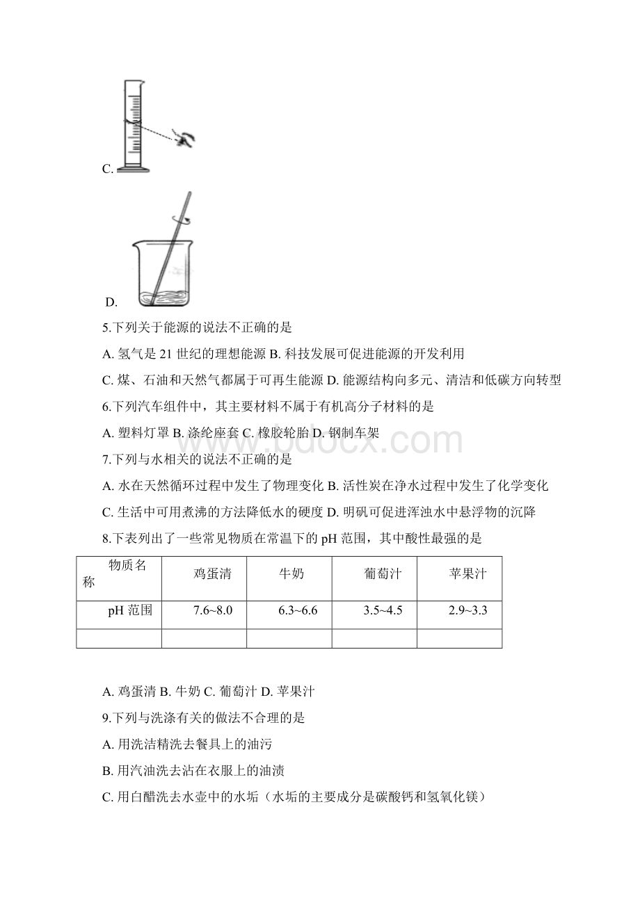 精品解析山东省青岛市中考化学试题原卷版.docx_第2页