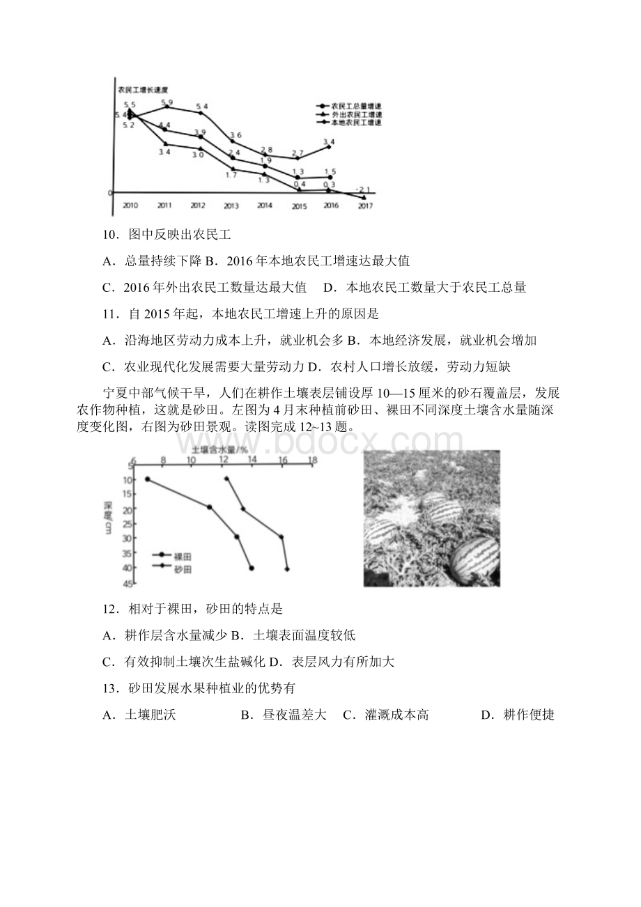 人教版必修2 交通区位第五单元综合复习无答案Word文件下载.docx_第3页