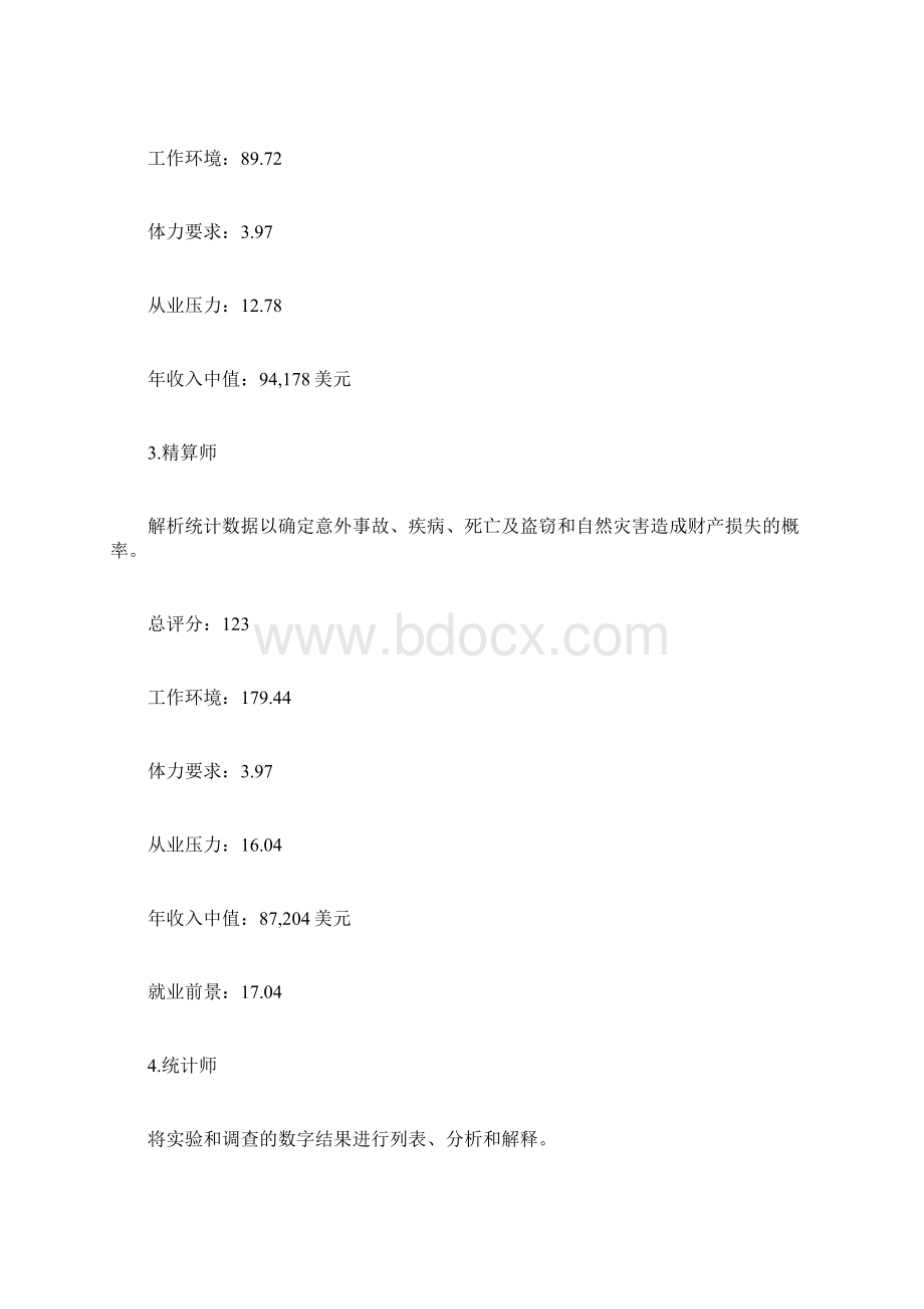 压力最小挣钱最多的十种工作求职docWord文档下载推荐.docx_第2页