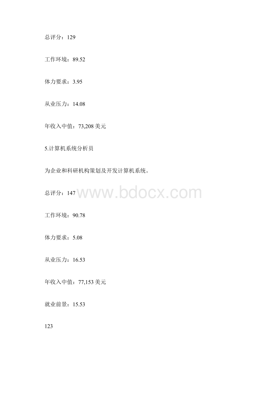 压力最小挣钱最多的十种工作求职docWord文档下载推荐.docx_第3页