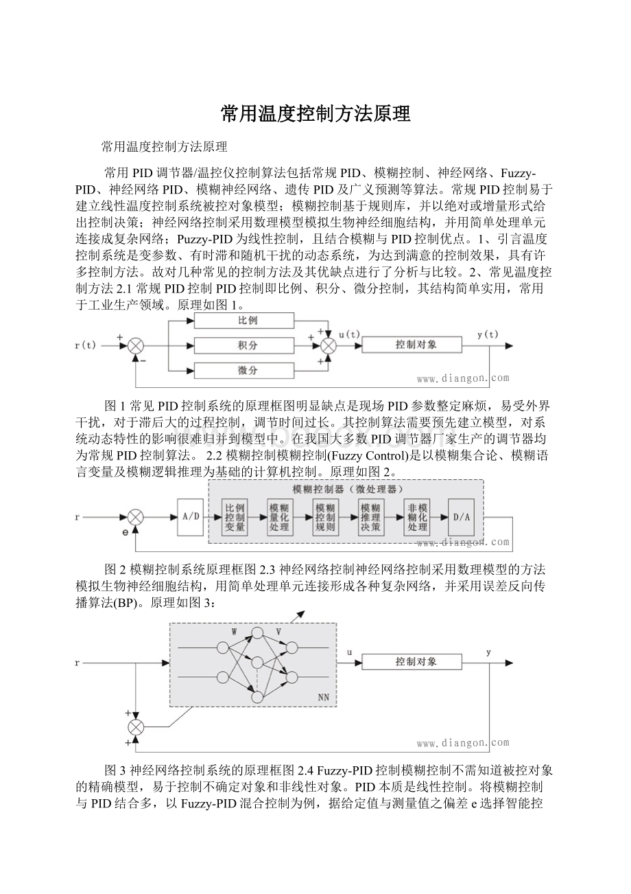 常用温度控制方法原理Word文档格式.docx_第1页