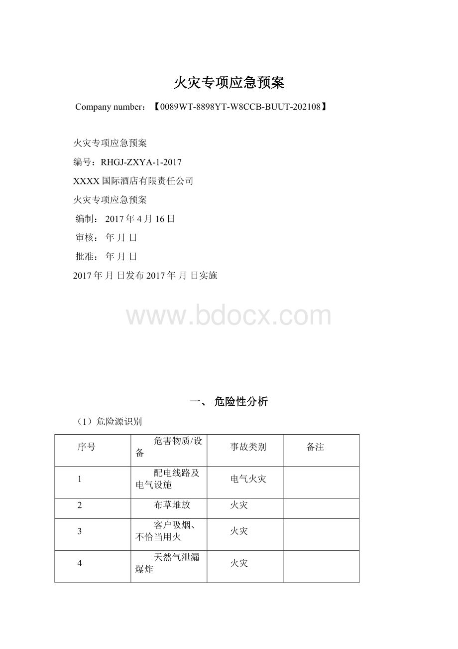 火灾专项应急预案.docx