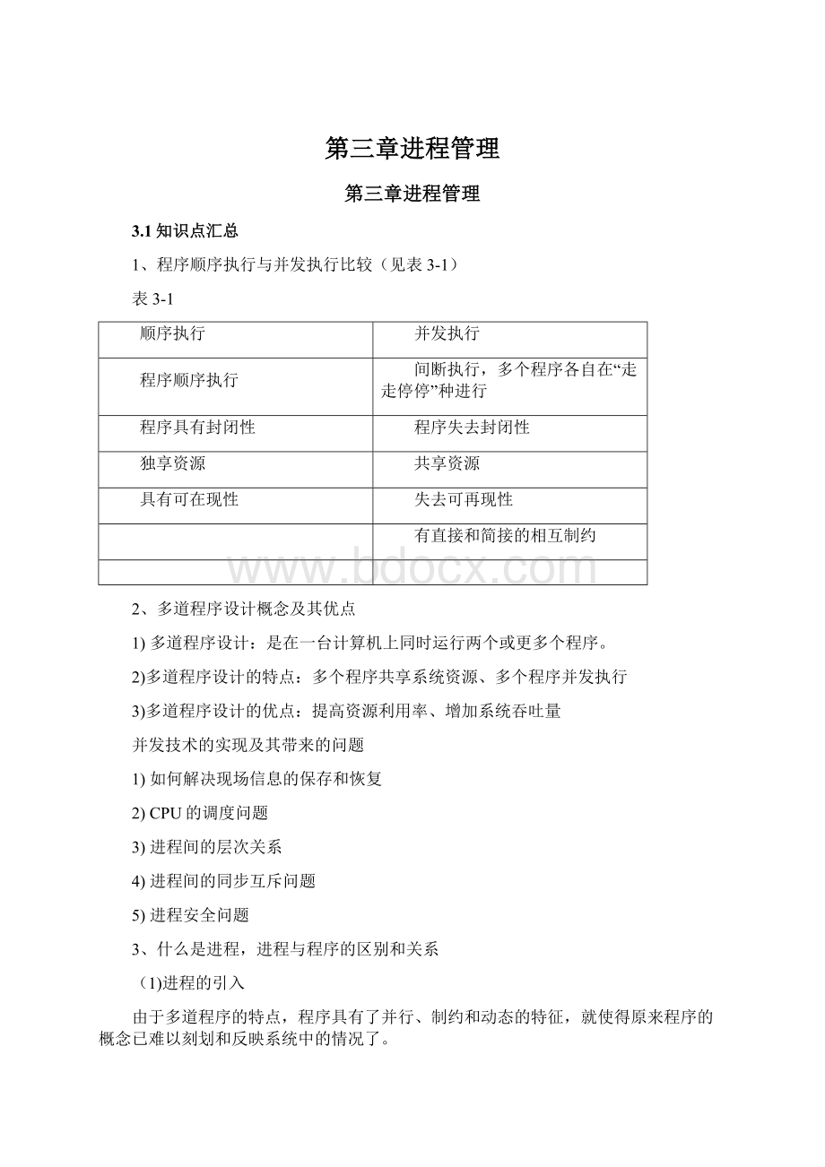 第三章进程管理Word格式文档下载.docx