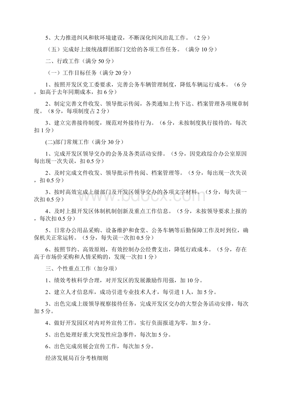 党政综合办公室百分考核细则.docx_第2页