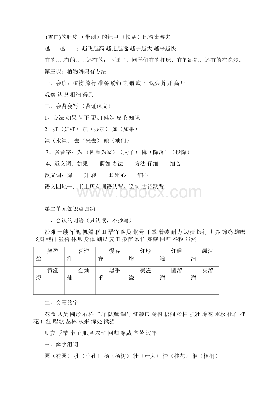 小学二年级上册语文数学知识点归纳汇总语文数学全.docx_第2页