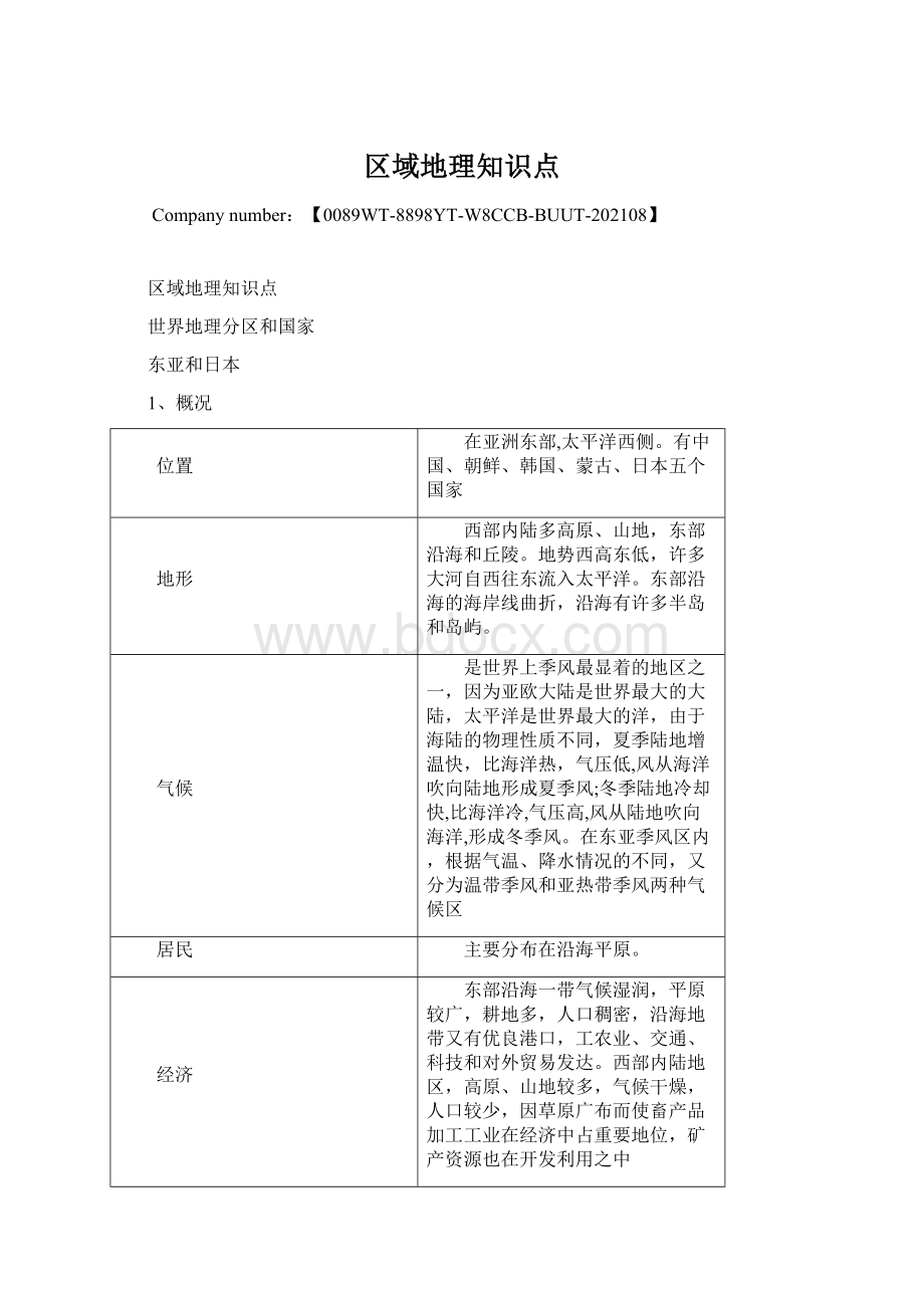 区域地理知识点Word格式文档下载.docx_第1页