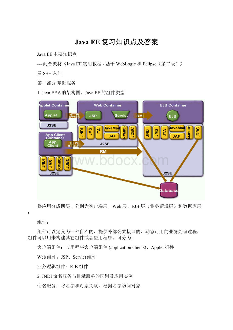 Java EE复习知识点及答案.docx_第1页