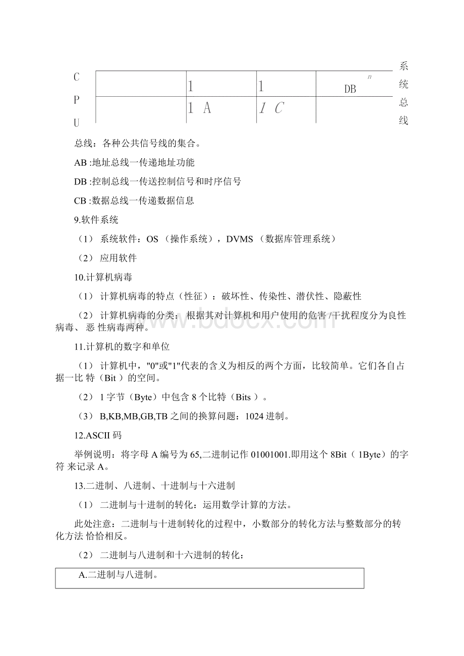 大学计算机基础重点笔记.docx_第2页