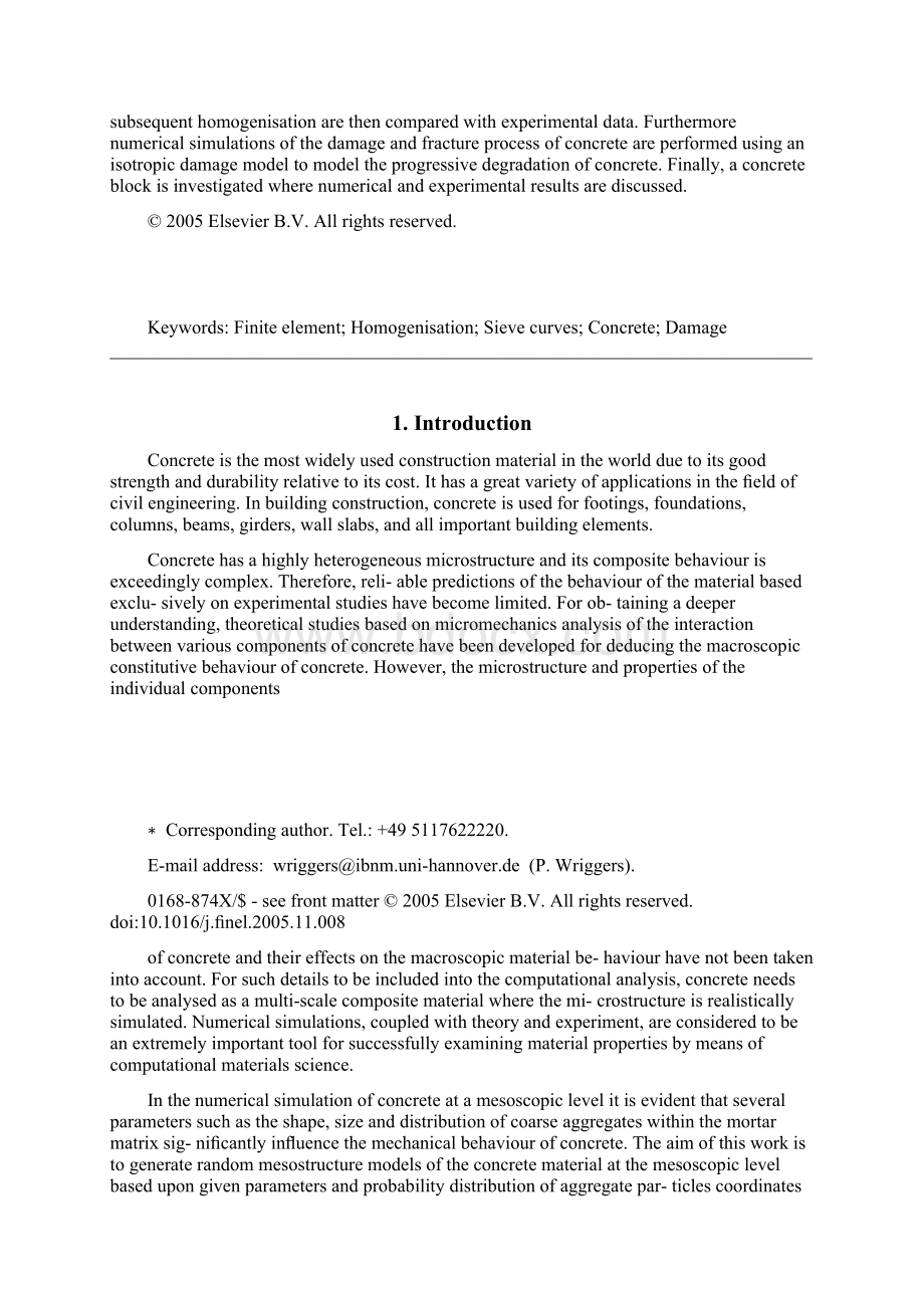 Mesoscale models for concretehomogenisation and damage behaviour.docx_第2页