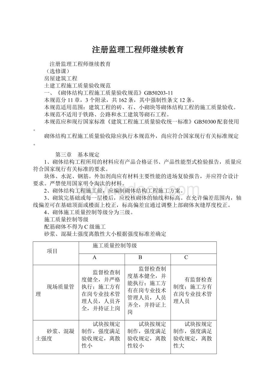 注册监理工程师继续教育文档格式.docx