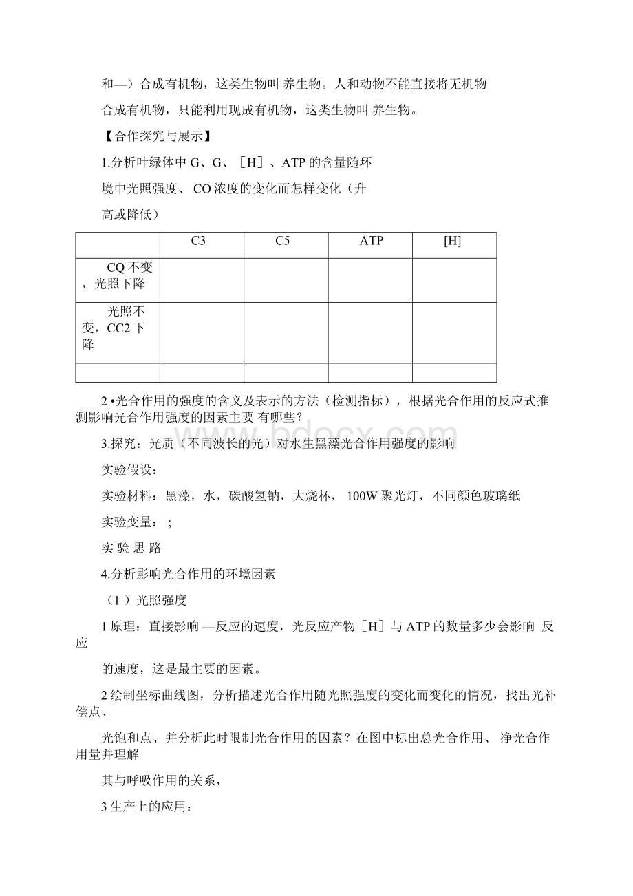 光反应暗反应光合作用Word文档下载推荐.docx_第3页