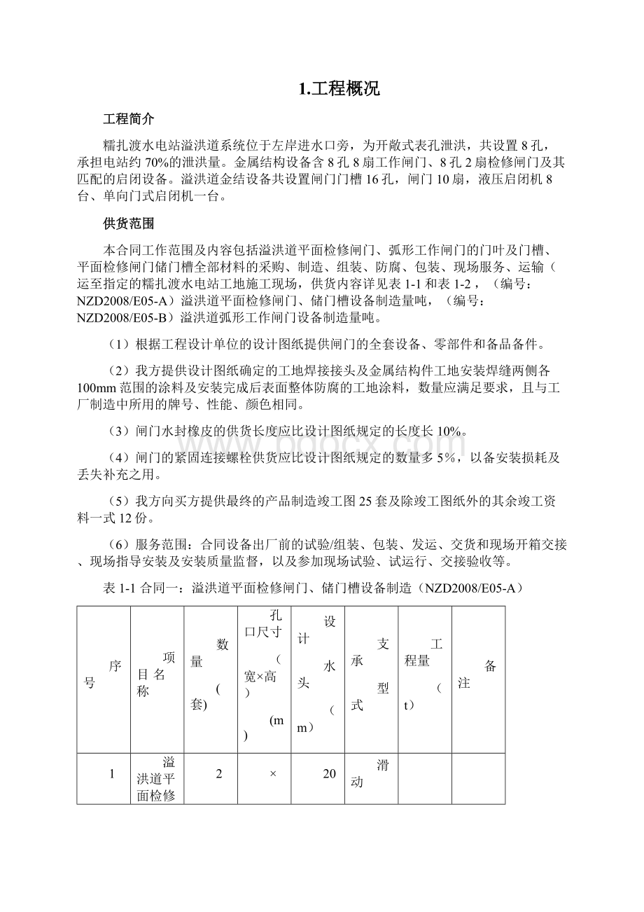 闸门及门槽施工组织设计.docx_第2页