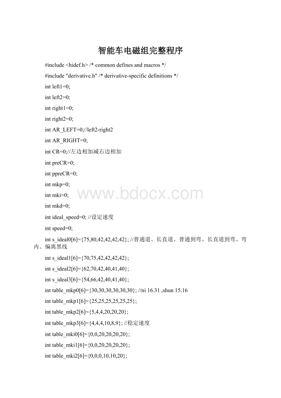 智能车电磁组完整程序.docx_第1页