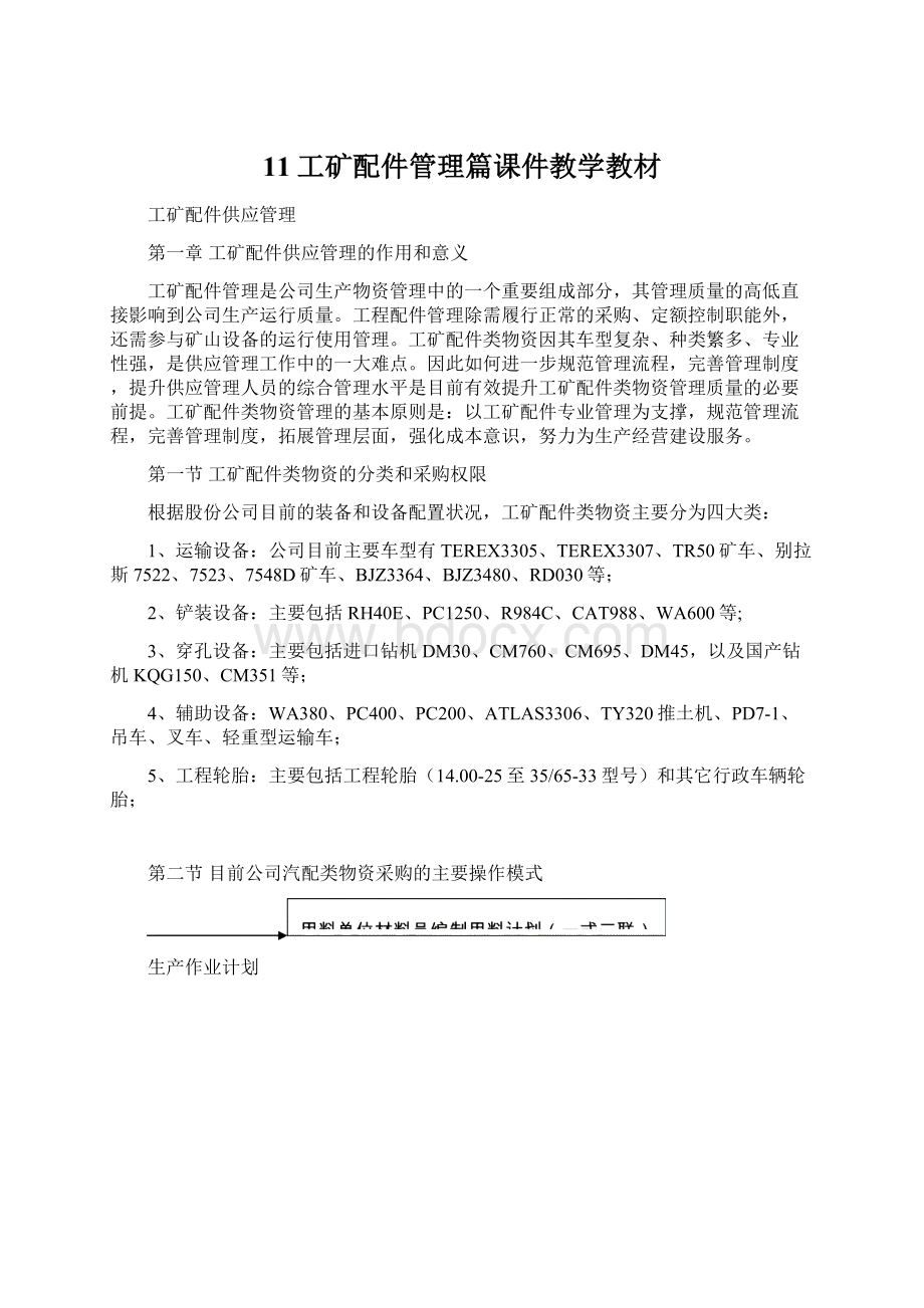 11工矿配件管理篇课件教学教材Word文件下载.docx_第1页