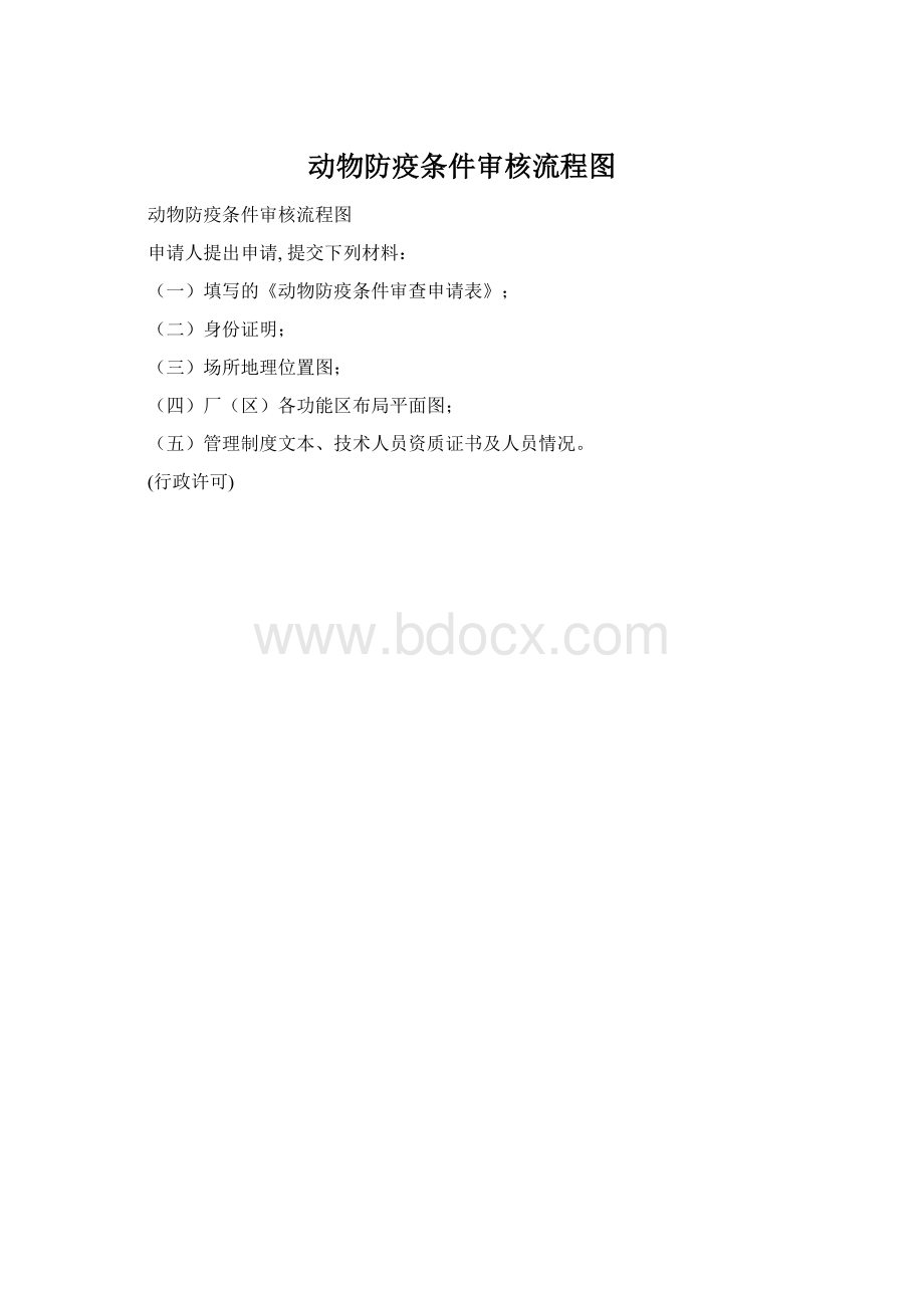 动物防疫条件审核流程图.docx_第1页