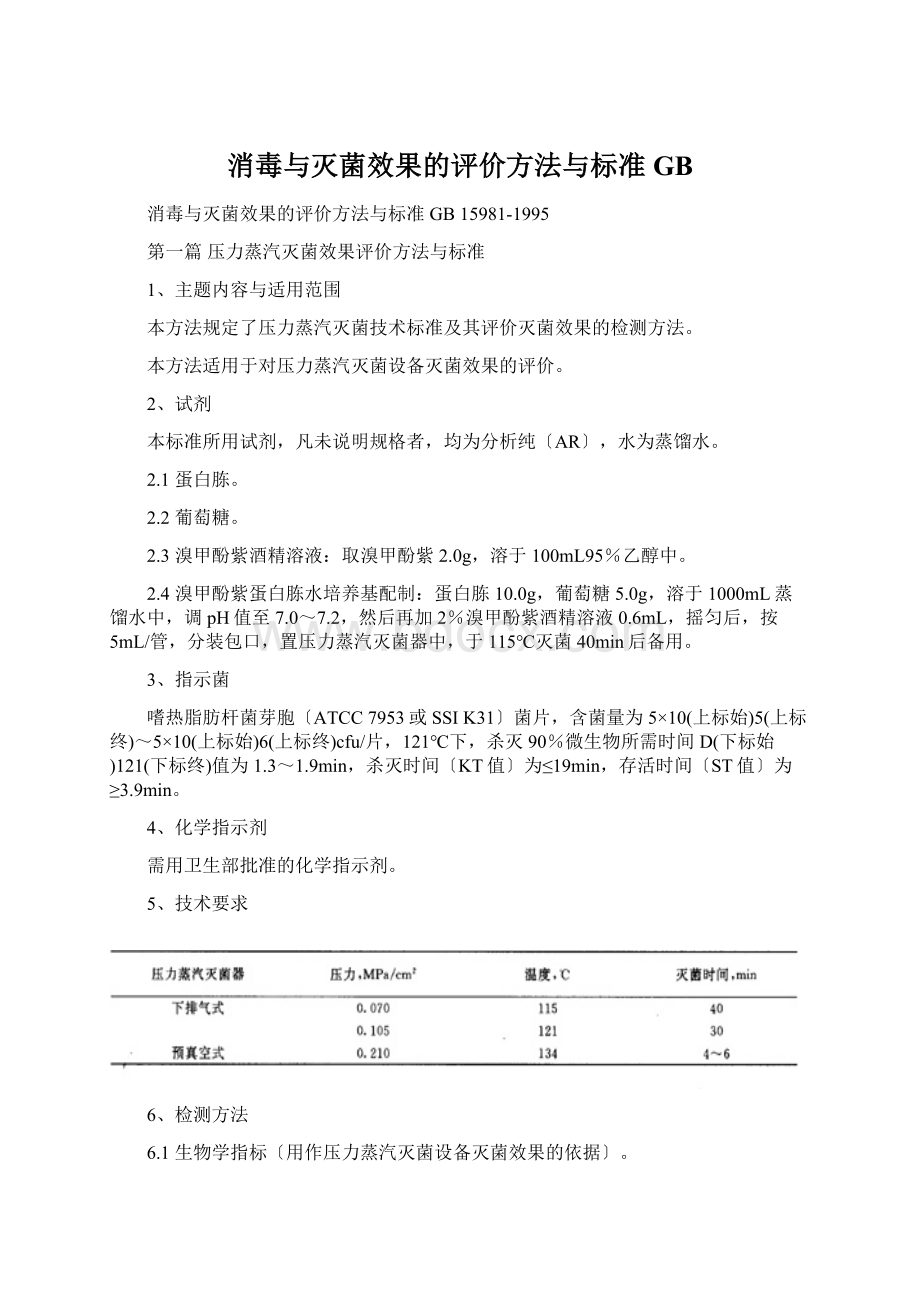 消毒与灭菌效果的评价方法与标准GB.docx_第1页