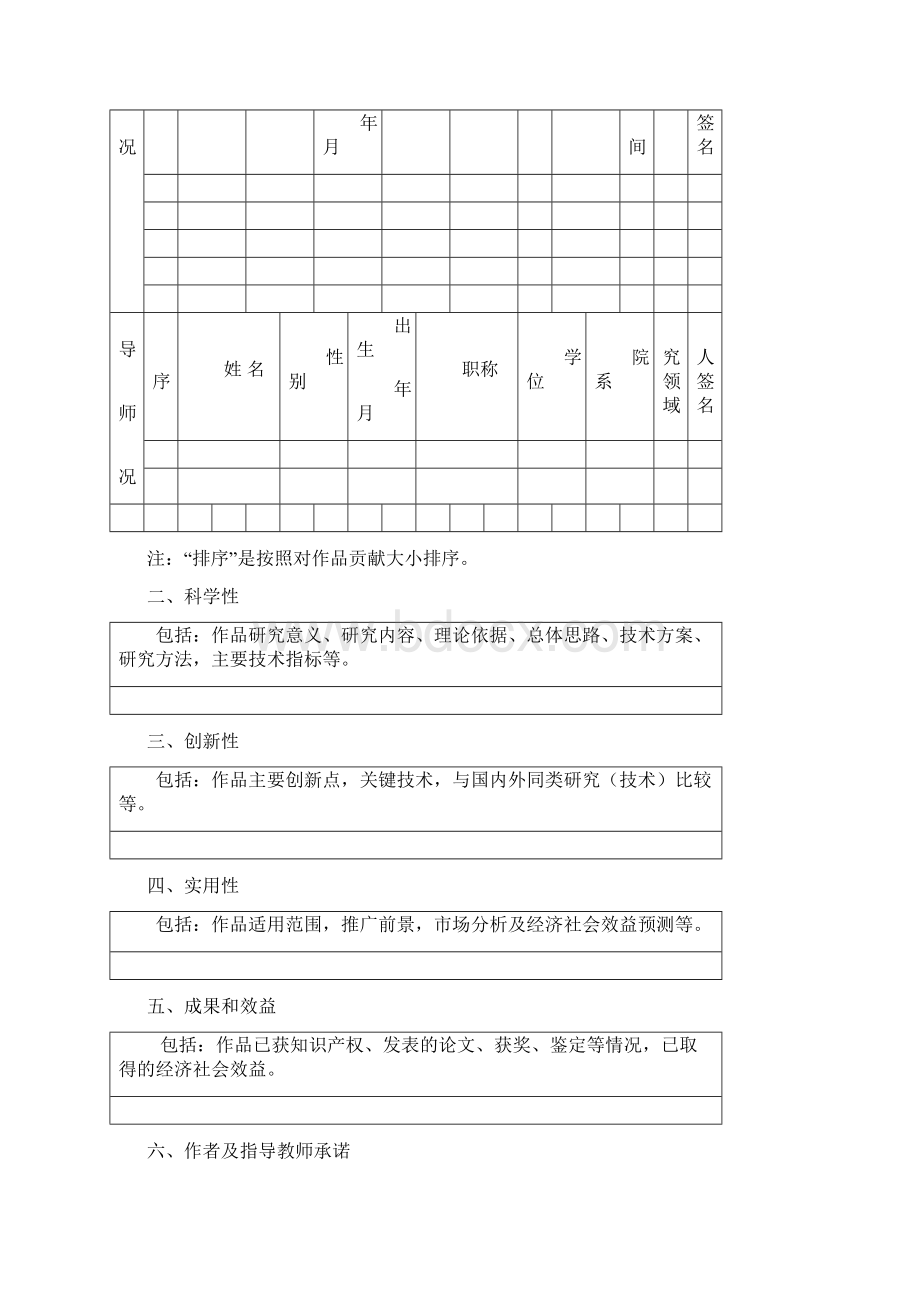 济南大学大学生科技创新大赛作品申报书汇总表Word格式.docx_第2页