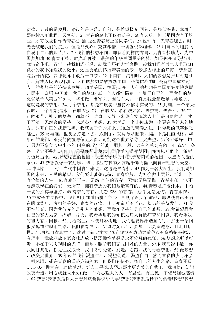 为了梦想励志语录青春奋斗改变100句.docx_第2页