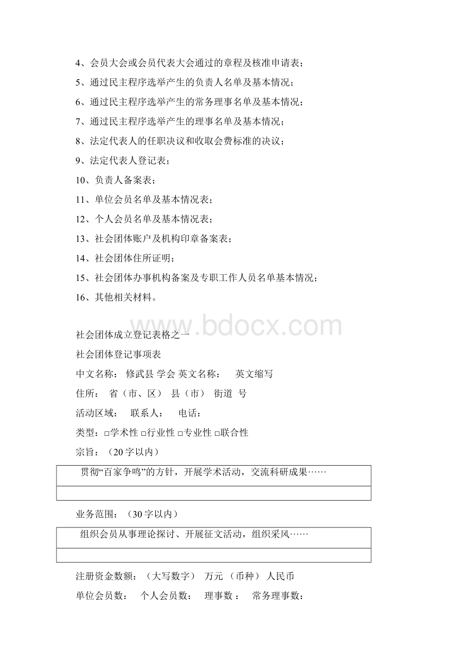 社会团体成立登记申请书.docx_第2页