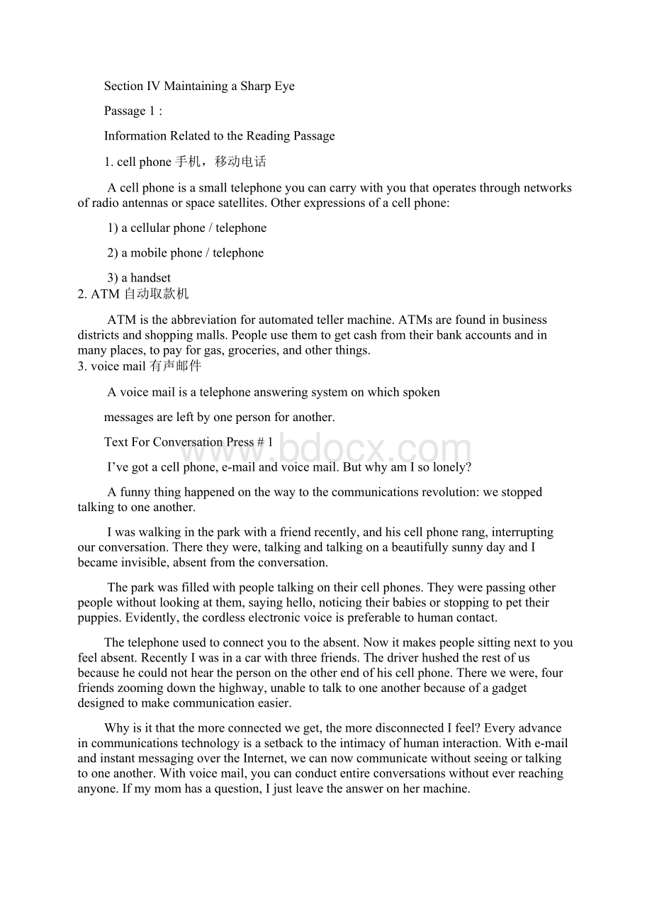 最新新编实用英语综合教程2 Unit 3 Communication by phone教案教学文稿Word文档下载推荐.docx_第2页