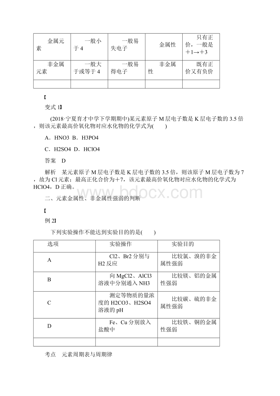 渝冀闽201X201x版高中化学 专题1 微观结构与物质的多样性微型专题重点突破一学案 苏.docx_第3页